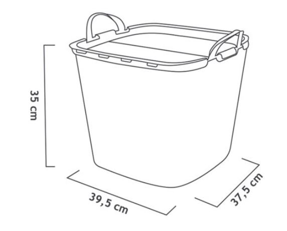 KOŠARA S POKROVOM 25L (IML GLASSES)